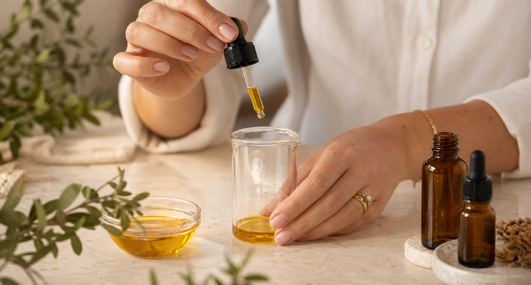 Preparo simples do sérum natural em casa